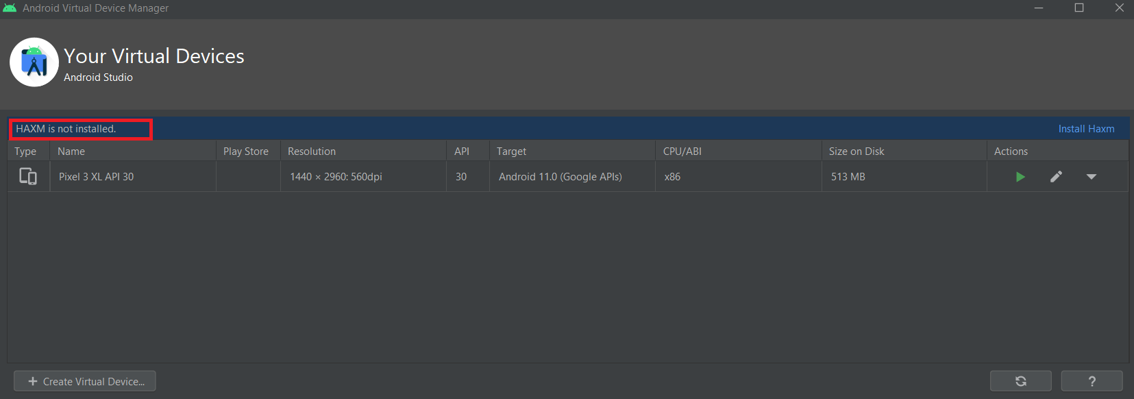 android-studio-no-target-device-found