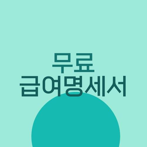 무료 급여명세서