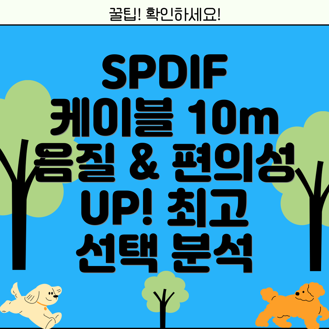 SPDIF케이블10m선택가이드음질과편의성을높이는최고의선택분석및비교