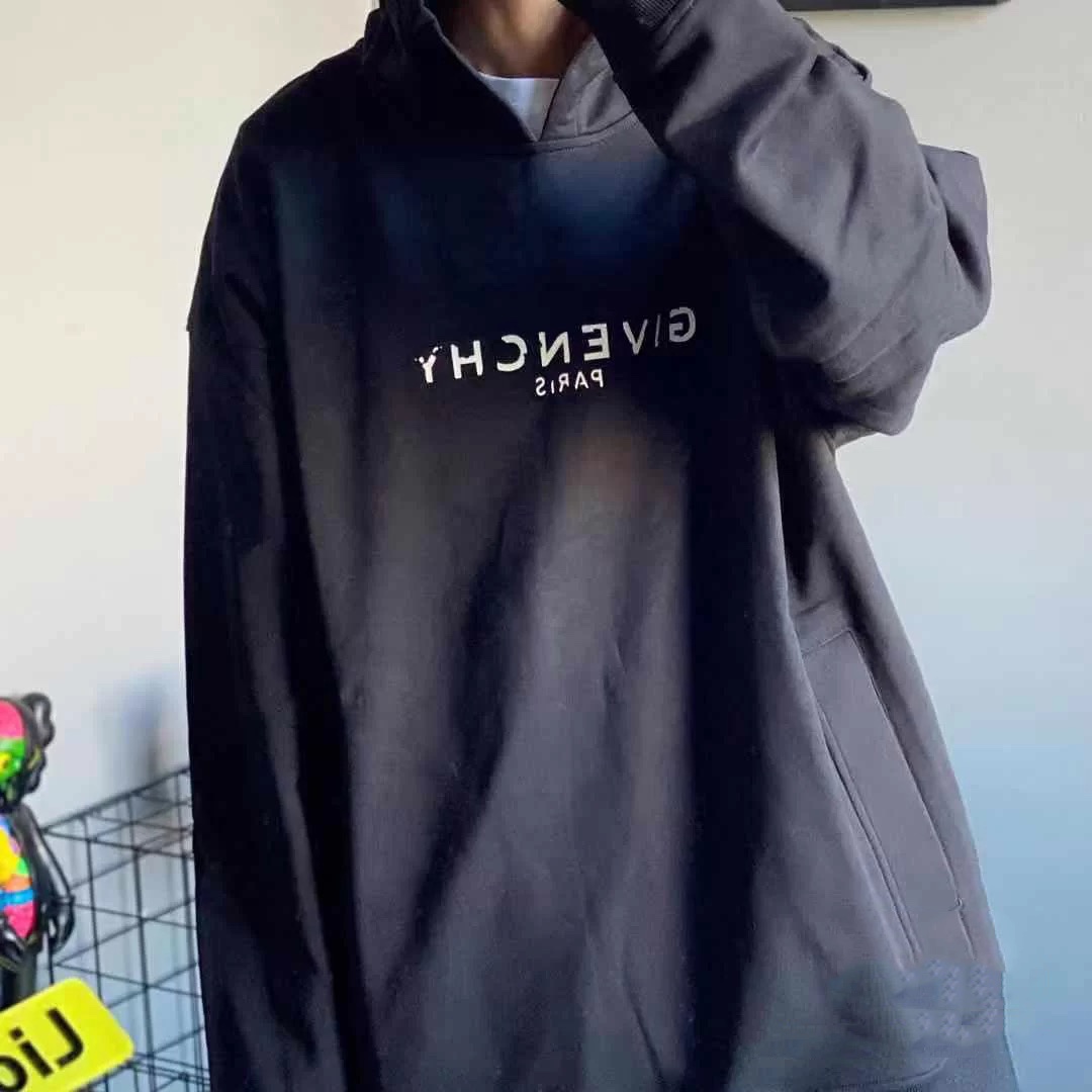  [GIVENCHY] 지방시 파리 로고 스웨트 셔츠 후드 티셔츠 BM700R30AF-001 (2 COLOR)