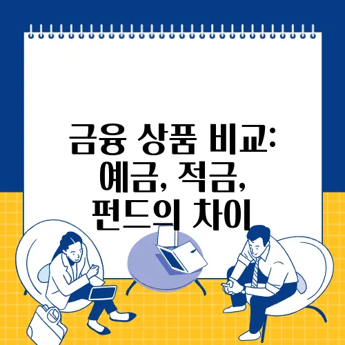 금융 상품 비교: 예금, 적금, 펀드의 차이