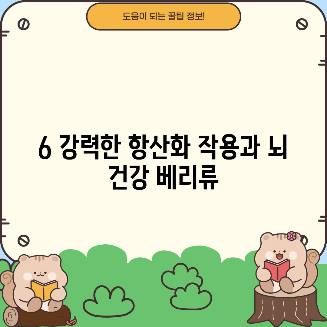 6. 강력한 항산화 작용과 뇌 건강, 베리류