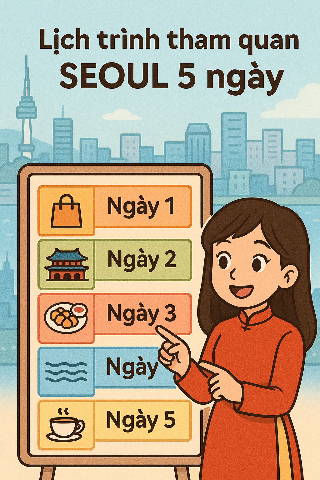 Lịch trình tham quan Seoul 5 ngày