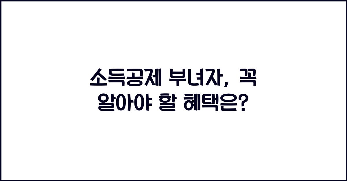 소득공제 부녀자