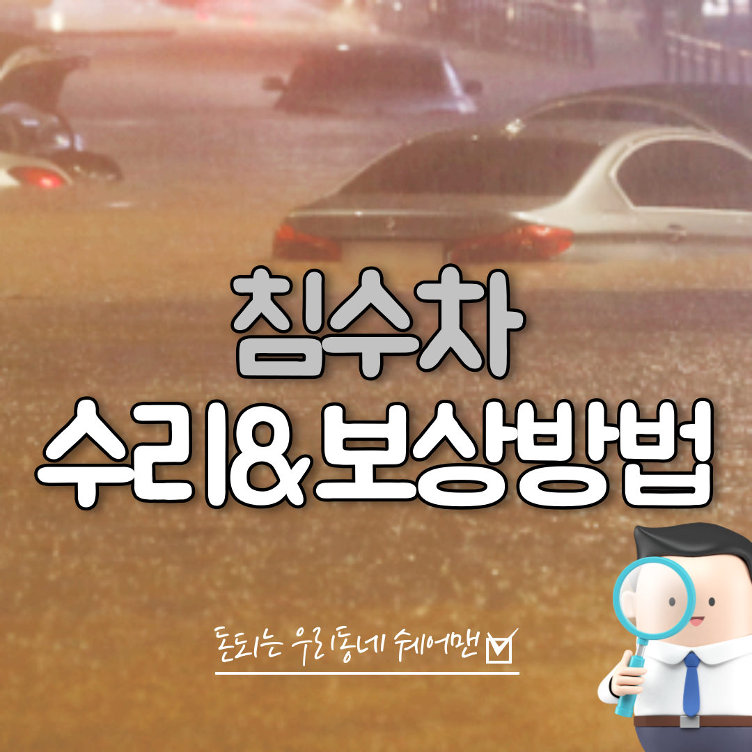  침수차 수리 방법, 보상 절차 많이 받는 방법