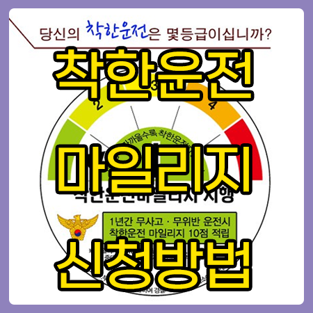  착한운전 마일리지 신청방법 조회 혜택은 어떤게 있을까?