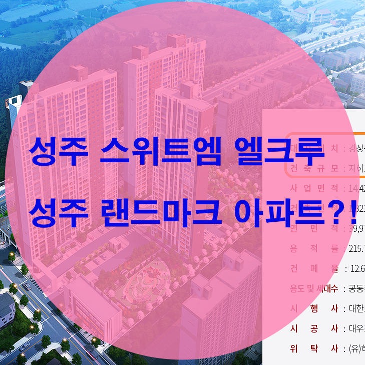  성주 스위트엠 엘크루 주목(평당가, 분양, 청약)