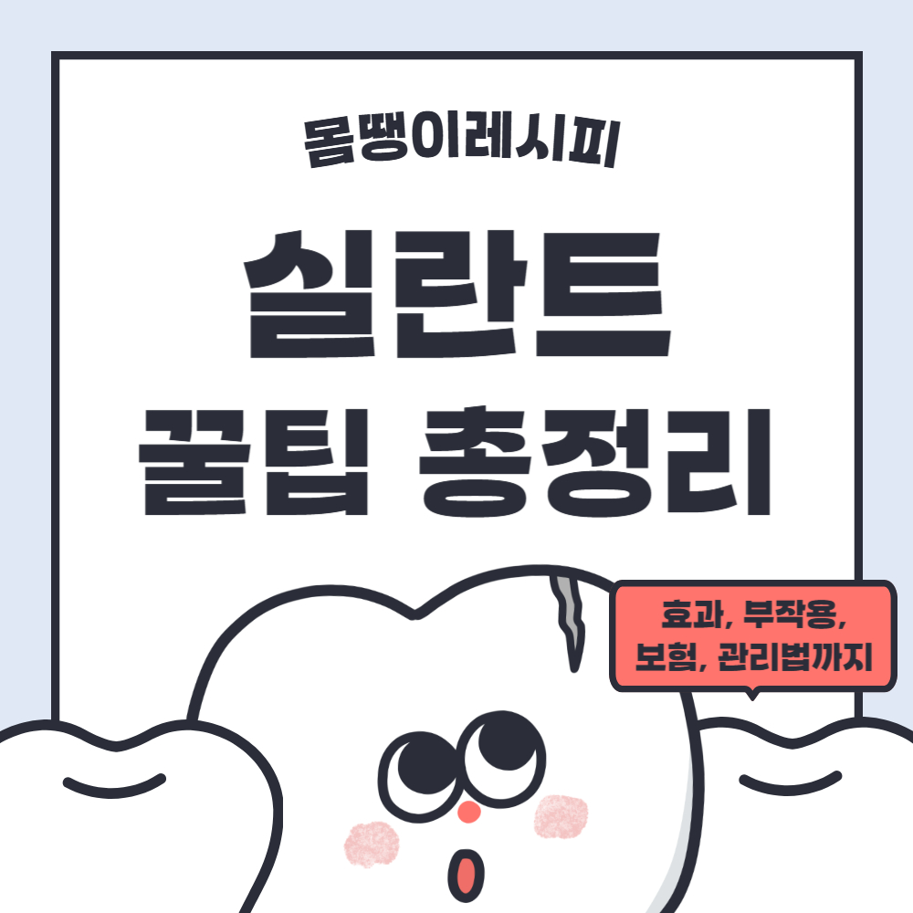 실란트 효과 부작용 보험 관리법 꿀팁 메인 썸네일