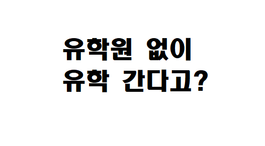  유학원이 이 포스팅을 싫어합니다