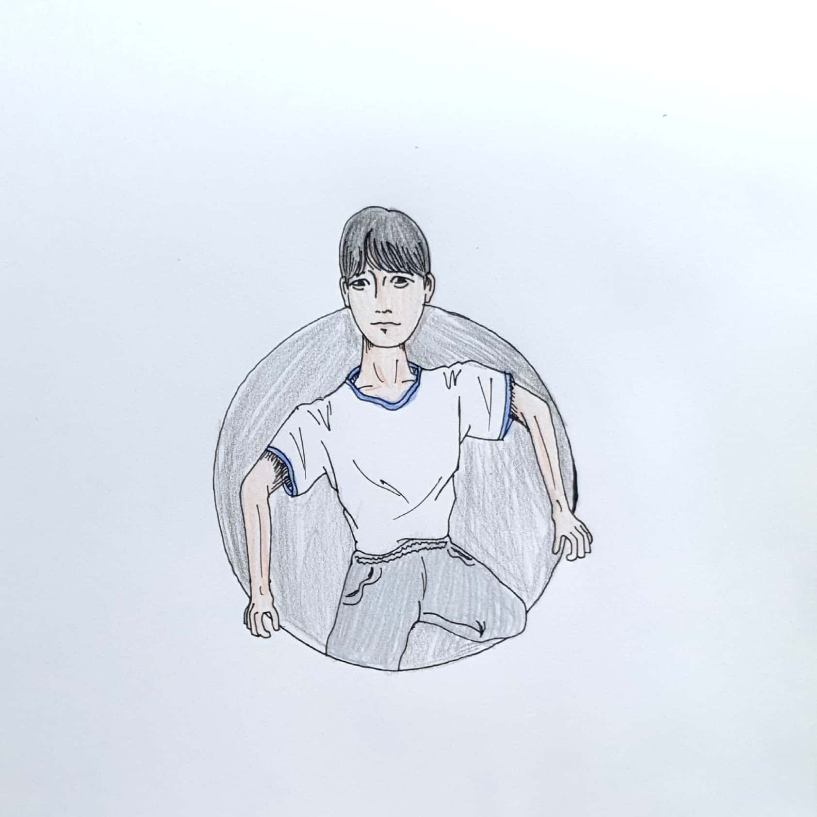  Escape the Hole 구멍 탈출 / 일러스트 그림 드로잉 / 인물화 그리기