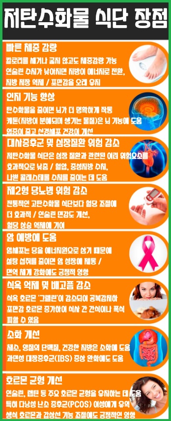저탄수화물식 저탄수화물식단 장점