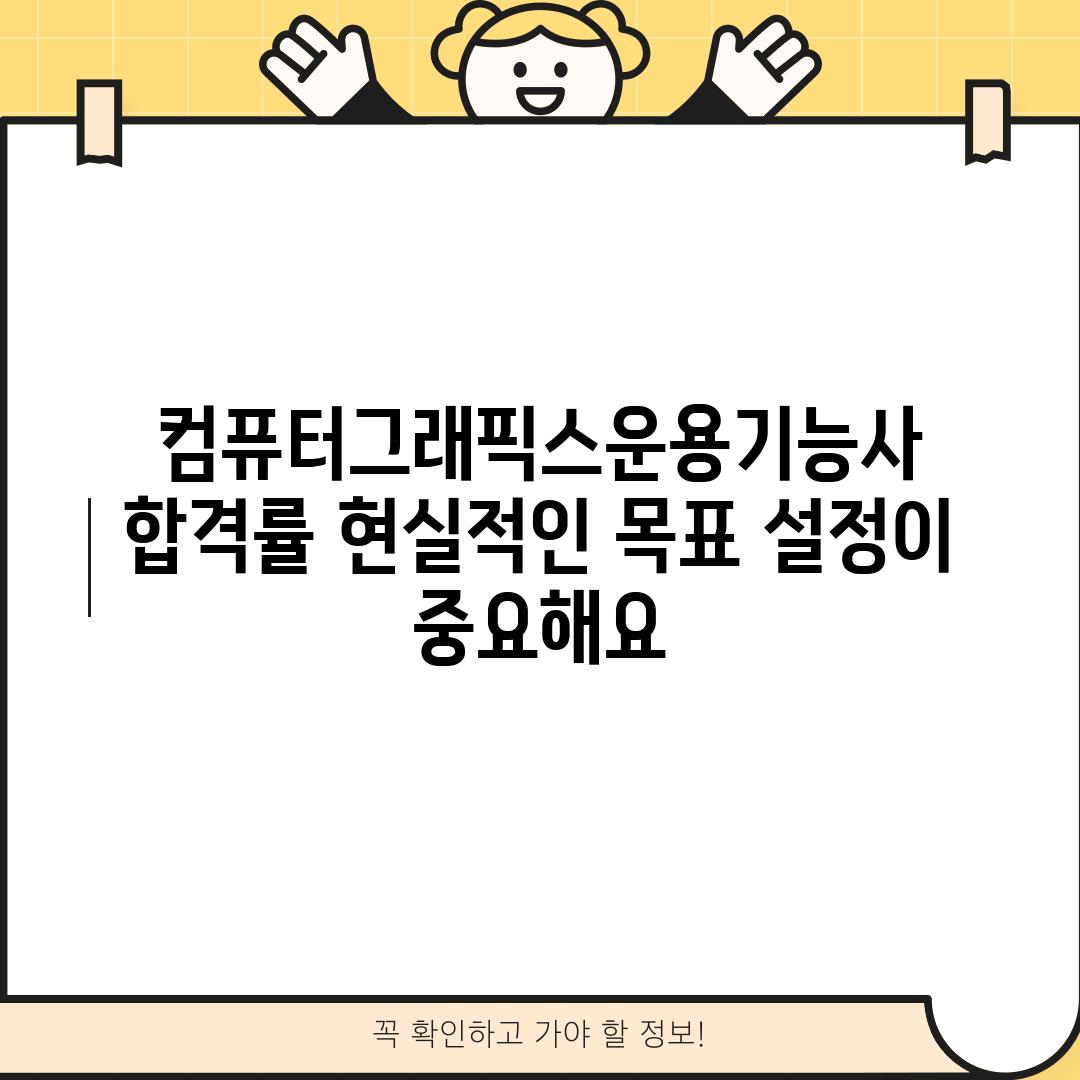 컴퓨터그래픽스운용기능사 합격률: 현실적인 목표 설정이 중요해요!