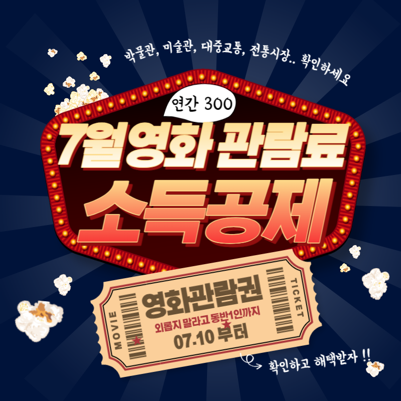  7월부터 영화 관람료 소득공제 박물관, 미술관, 신문 구독료 적용