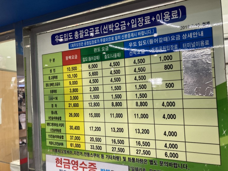 당일코스 임산부 렌터카 반입 [3박 4일 제주여행 삼일-1] 우도 4