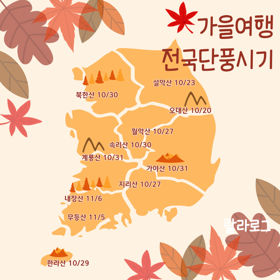 전국단풍시기-단풍지도