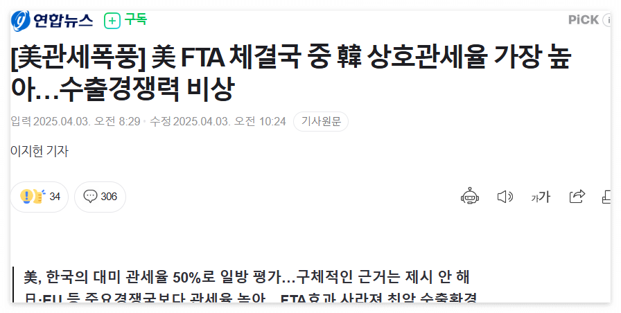 상호관세 문제