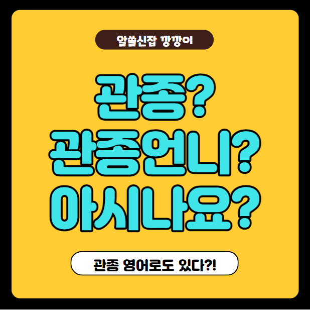  관종, 관종언니 뜻과 의미 아시나요? 영어로는?
