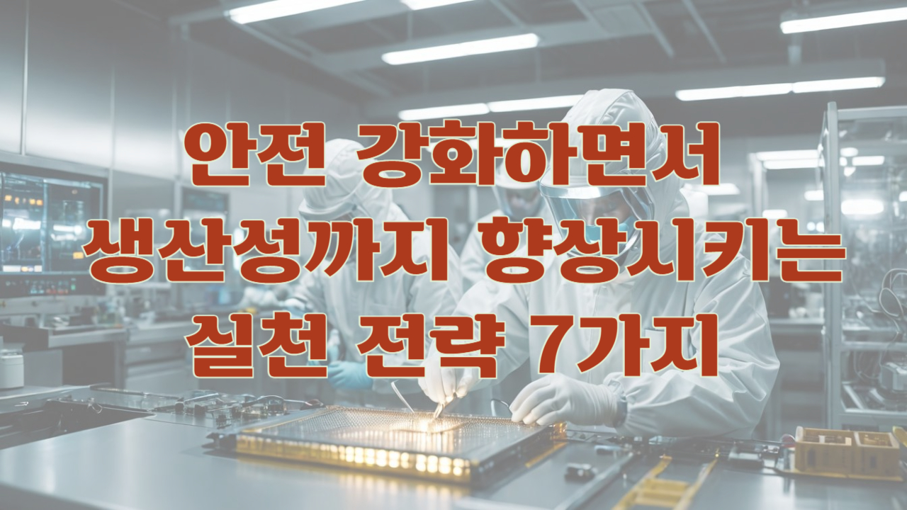 안전 강화하면서 생산성까지 향상시키는 실천 전략 7가지