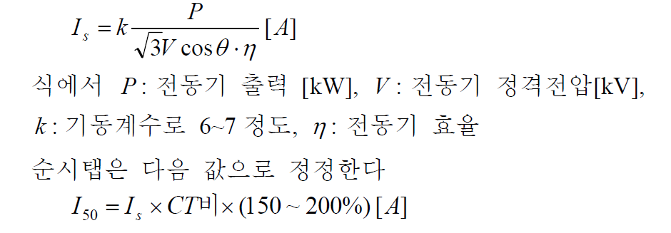  고압 유도전동기의 보호방식