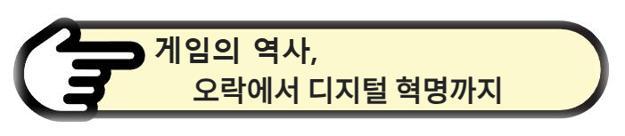 게임의 역사: 오락에서 디지털 혁명까지