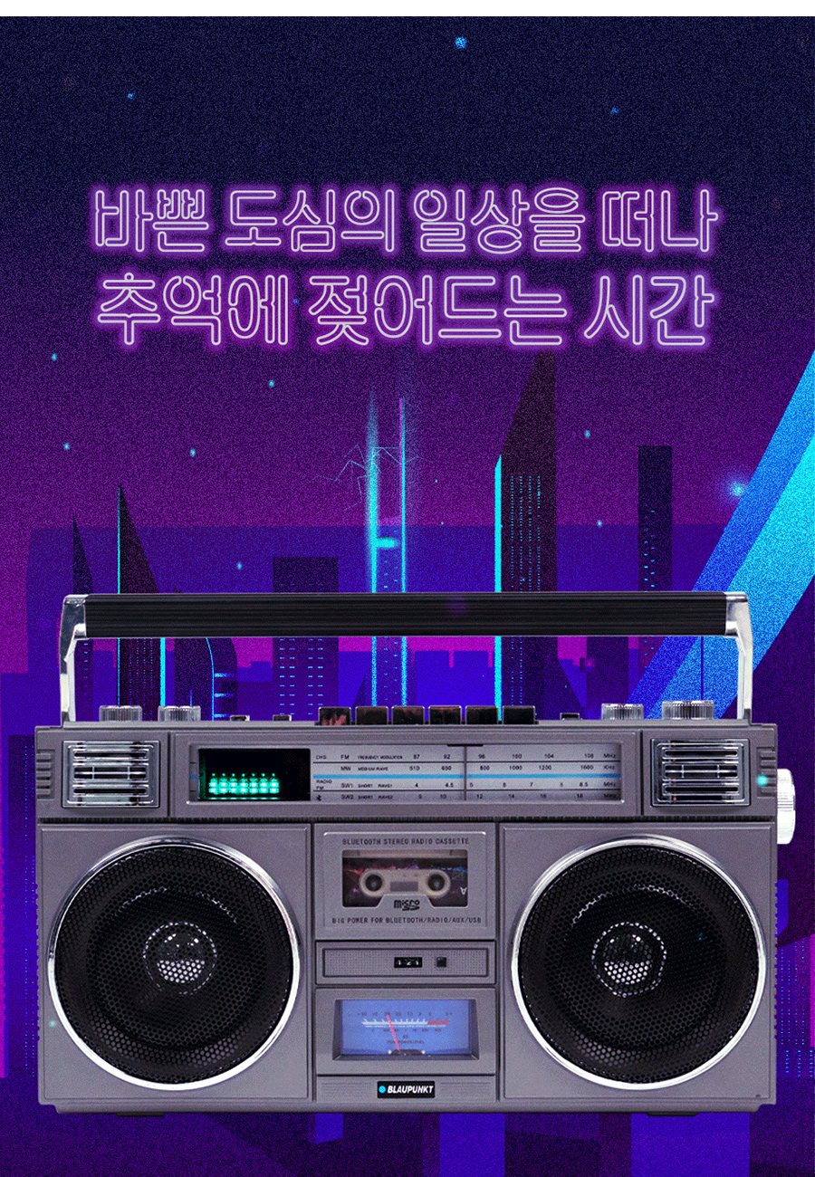블라우풍트 블루투스 스피커 라디오 배터리를 하나로