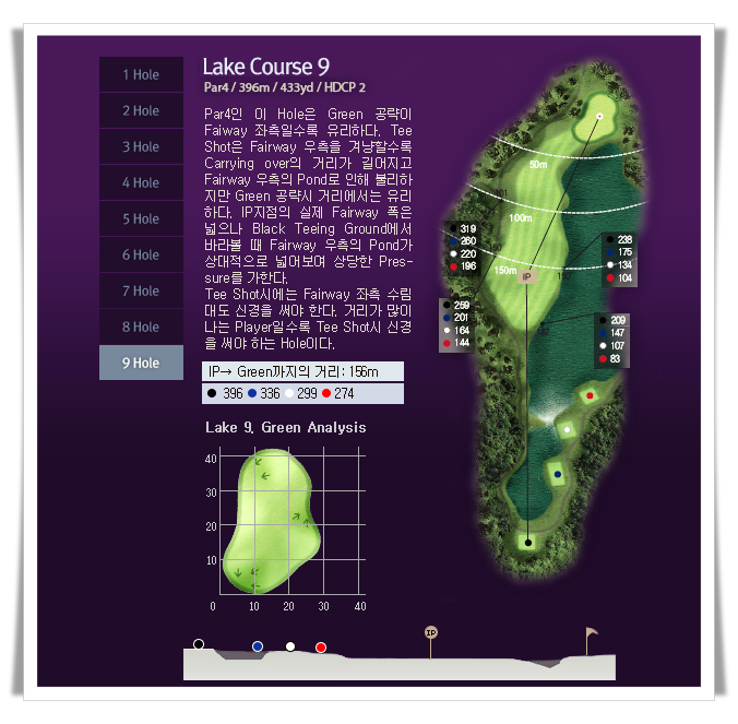 베이사이드CC 레이크 코스 9번 홀