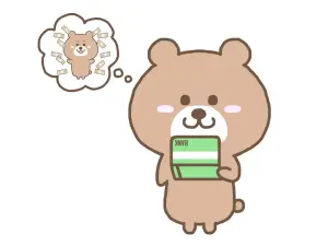 통장을-보고있는-곰돌이