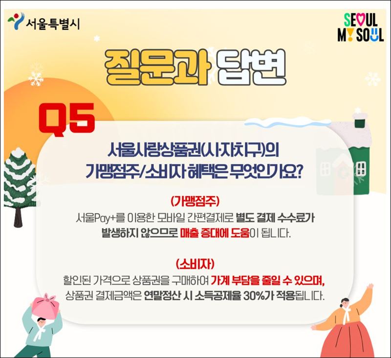 서울사랑상품권 발행일정 및 할인혜택 5%받기
