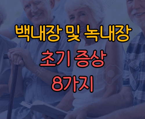  백내장과 녹내장 초기증상 8가지