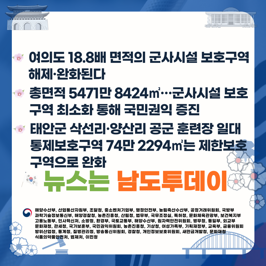  국방부, 군사시설 보호구역 해제·완화로 지역사회와 상생-남도투데이