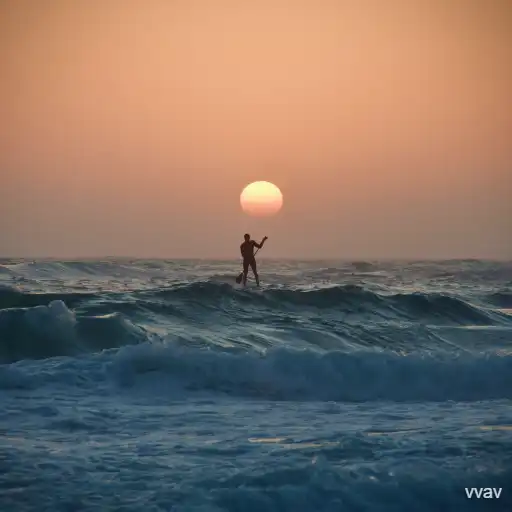 sunrise surfing