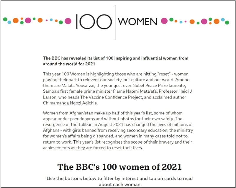  BBC 선정 2021 올해의 여성 100인...한국은 한명도 없어? ㅣ타임지 선정 100대 발명품  BBC 100 Women 2021: Who is on the list this year? ㅣ THE BEST INVENTIONS OF 2021