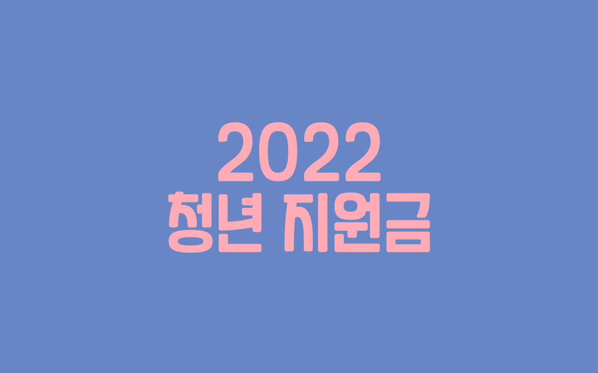  2022 청년 지원금 종류