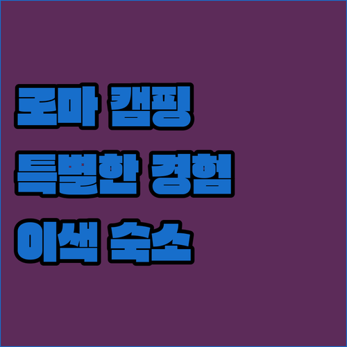 캠핑 빌리지 로마🏕️ 후기! 로마에서