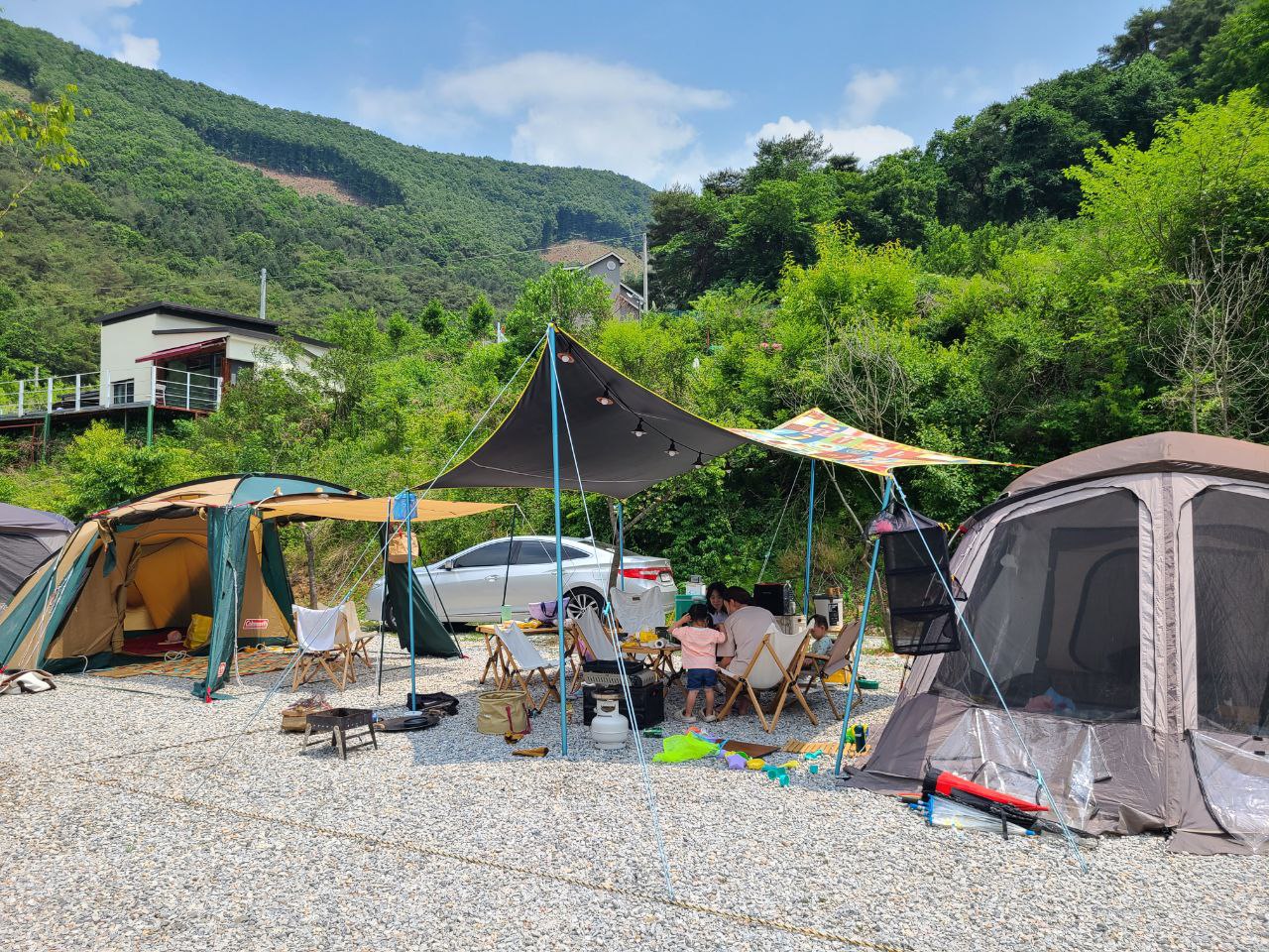  충북 제천시 가마실캠핑장 4인 가족 캠핑
