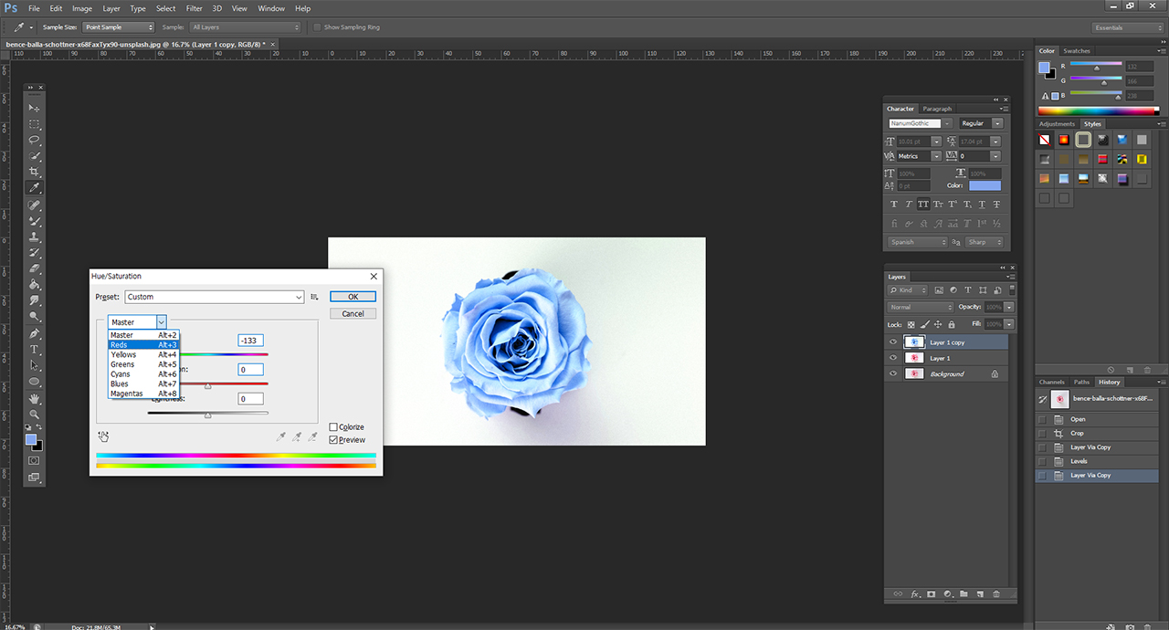 포포샵 색상보정