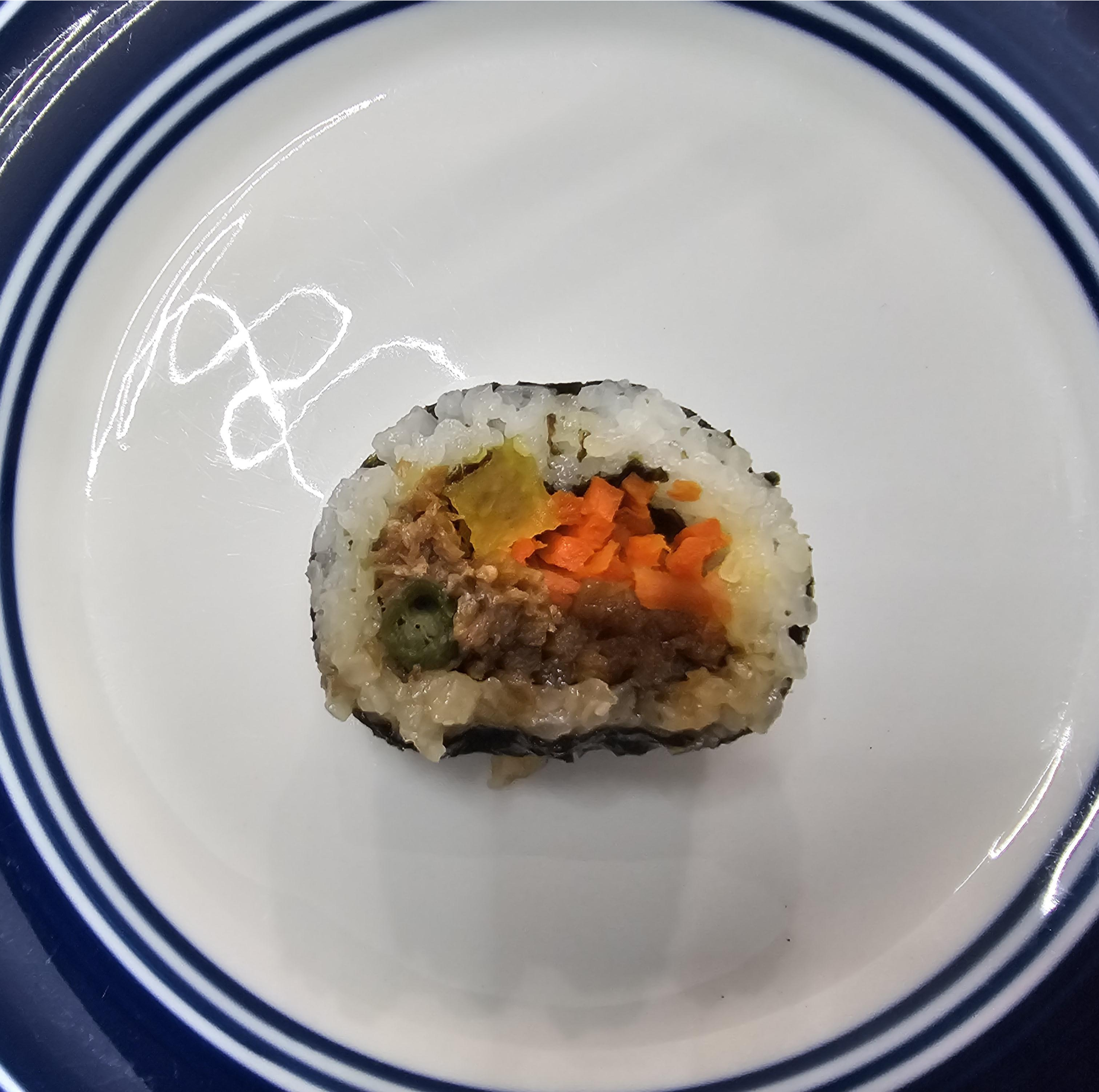 선릿 냉동 김밥의 불고기 김밥 단면