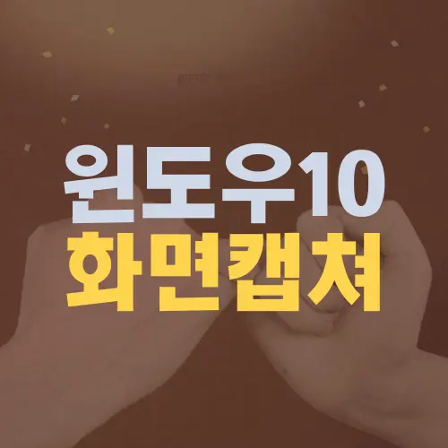 윈도우10 화면캡쳐
