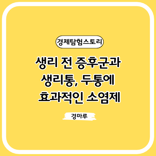  생리 전 증후군과 생리통, 두통에 효과적인 소염제