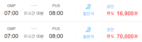  항공권 일반석, 할인석, 특가석의 차이