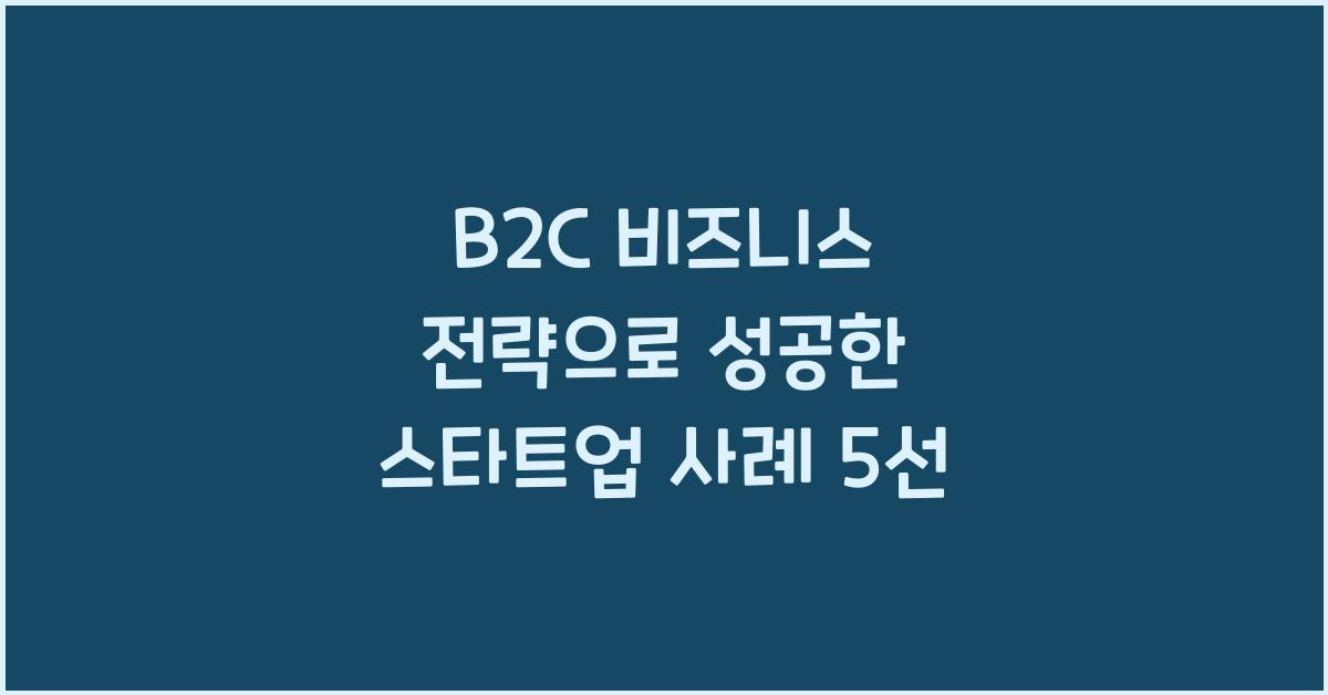 B2C 비즈니스 전략