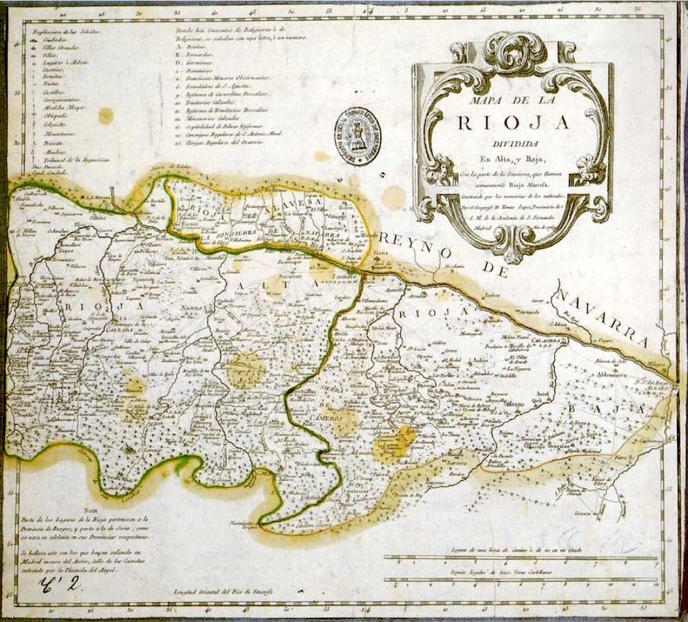 리오하 지역의 옛날 지도