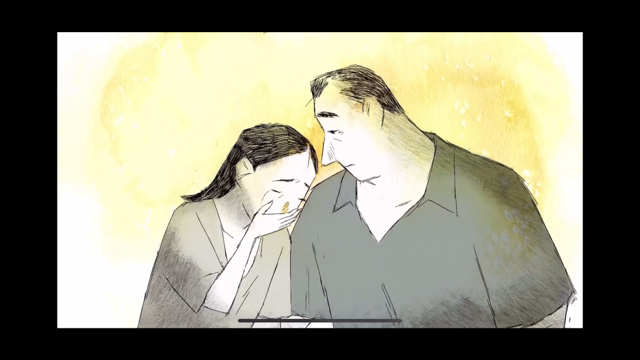 부모가 떠난 딸을 생각하면서 슬퍼하며 엄마가 눈물을 흘리네요