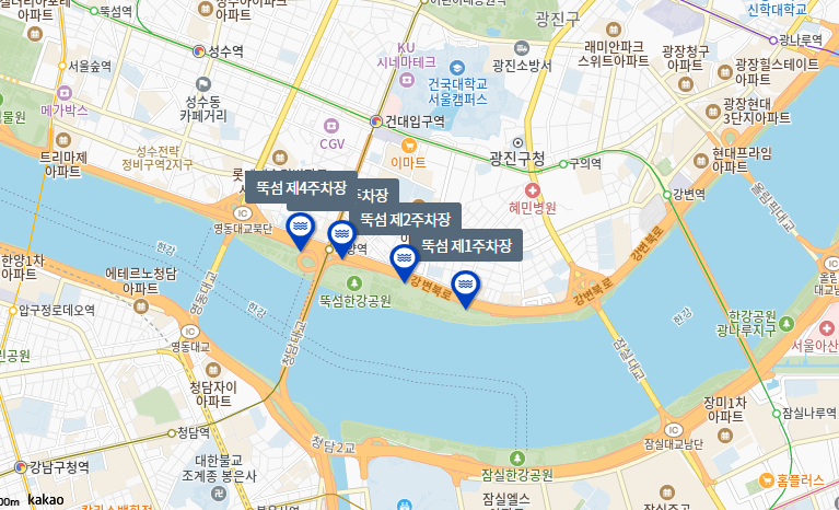 뚝섬지도맵