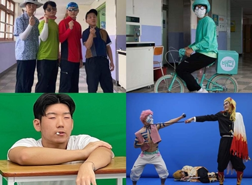  의정부 고등학교 졸업사진 2021년판 (+강백호, 귀멸의 칼날, 배민, 신유빈, 한사랑산악회 등등 )