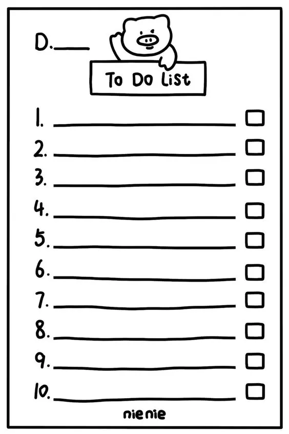 귀여운 to do list