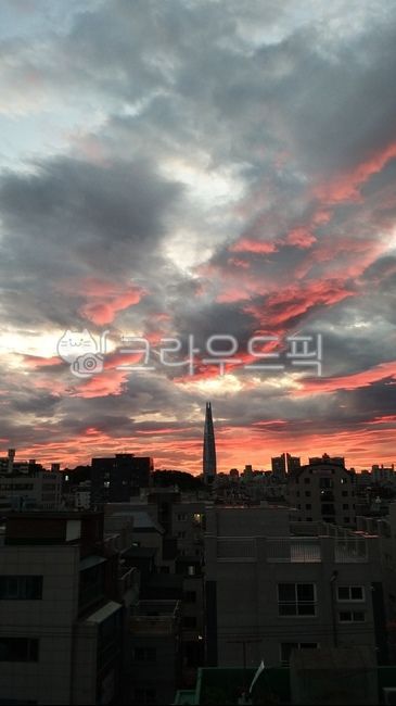  [20200725]서울 하늘 석양 붉은노을