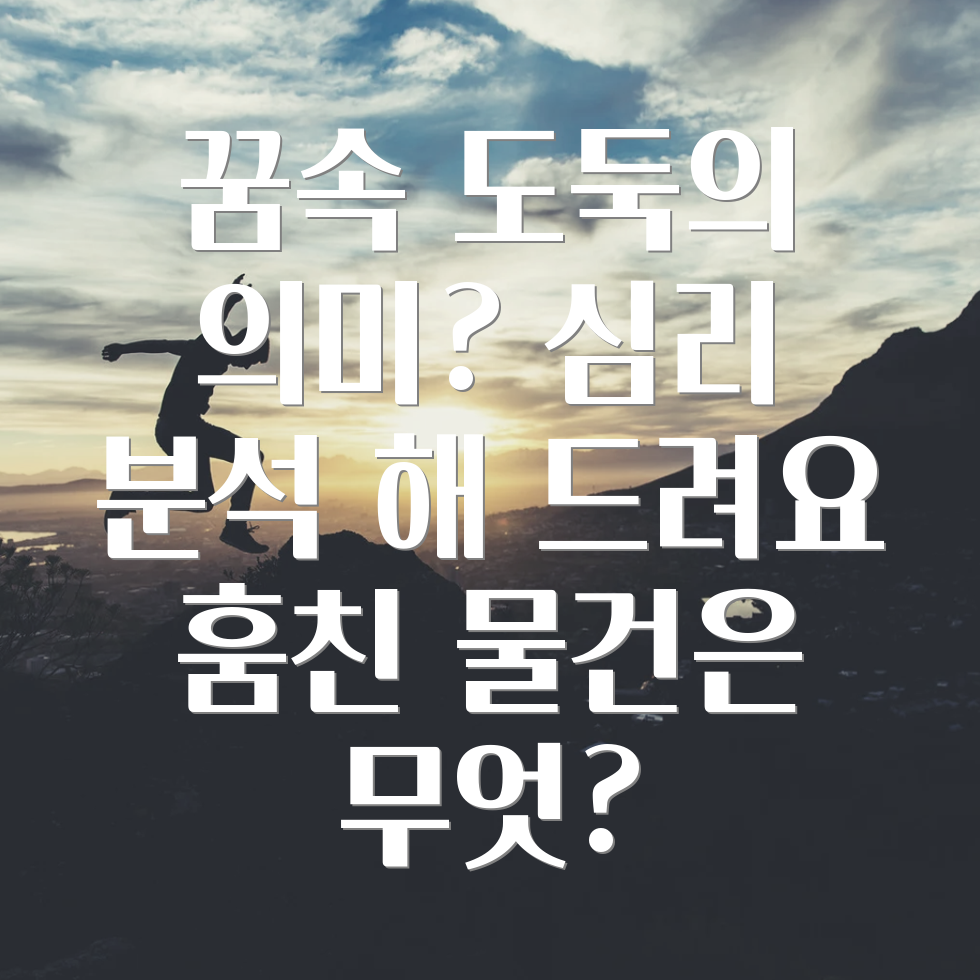 물건 훔치는 꿈