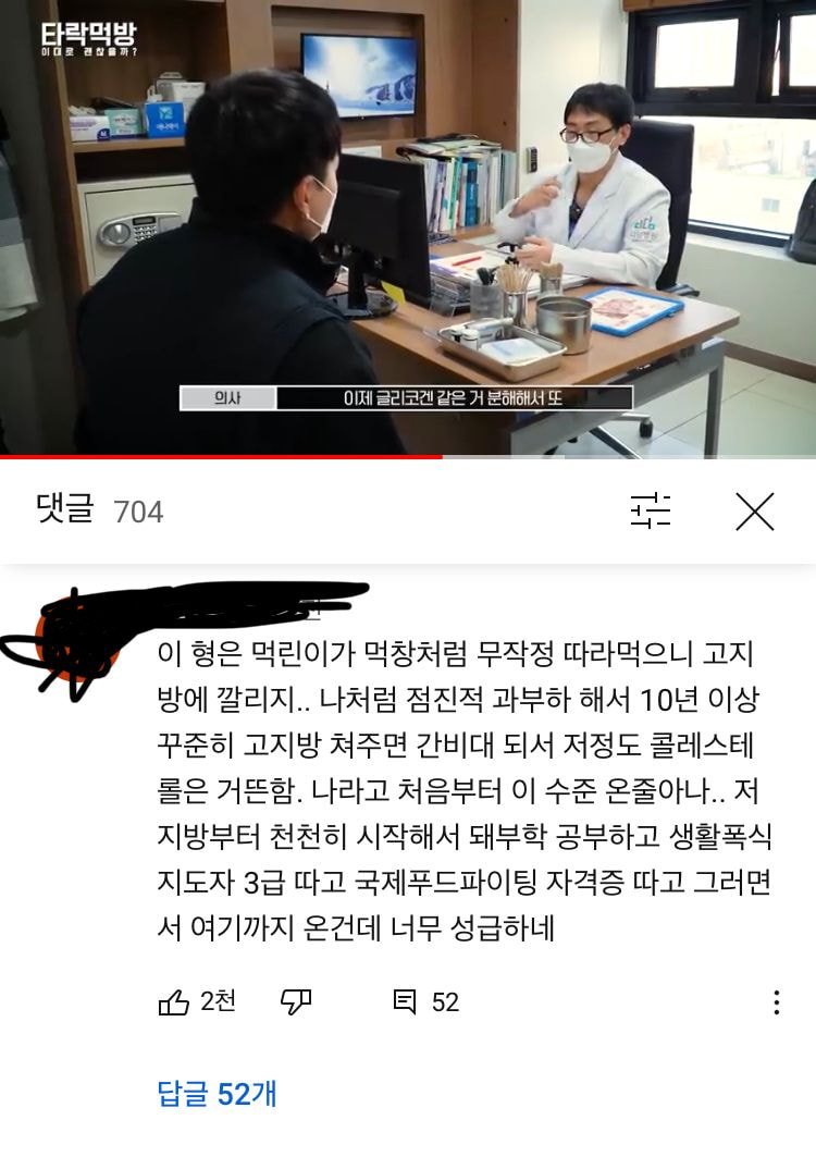  먹방으로 건강에 문제 생겼다는 타락헬창 핏블리