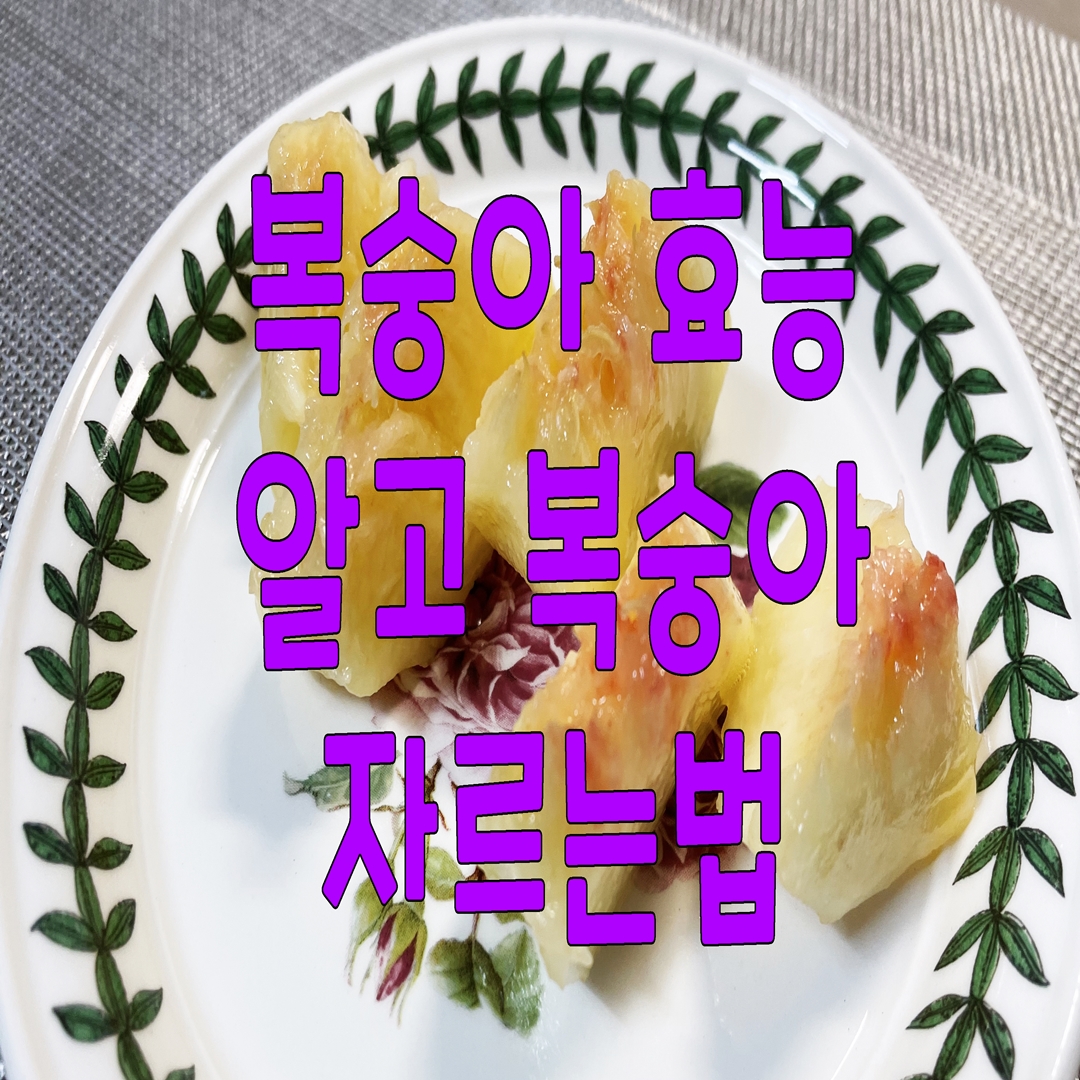  복숭아 효능 알고 복숭아 자르는법